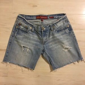 Distressed Faded Jean Shorts by💋HotKiss tammy✌🏻